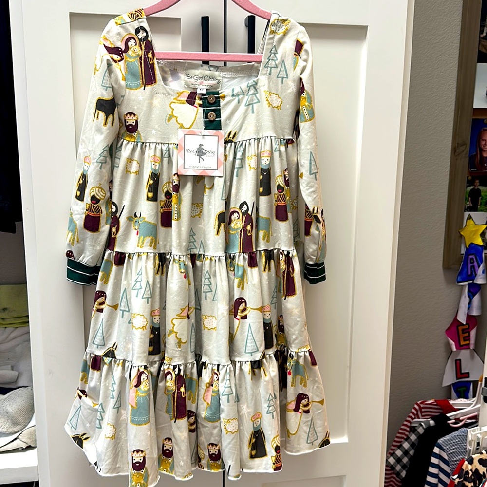 New with tags! Be Girl Clothing nativity scene Christmas dress- size 6Y